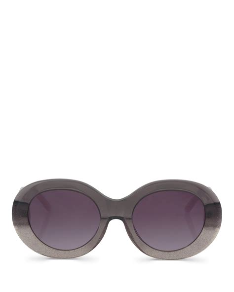 Oliver Bonas Hollywood Round Gray Sunglasses Lyst