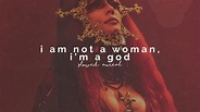 halsey - i am not a woman, i'm a god (slowed + reverb) - YouTube