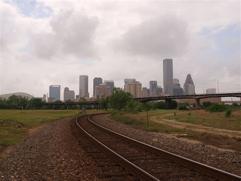 Houston Texas Old Historic Fifth Ward Near Downtown Downtown skyline
