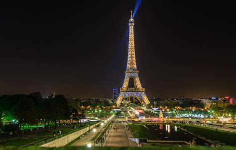 Wallpaper Landscape Night Tower Paris Ray Paris Spotlight Eiffel