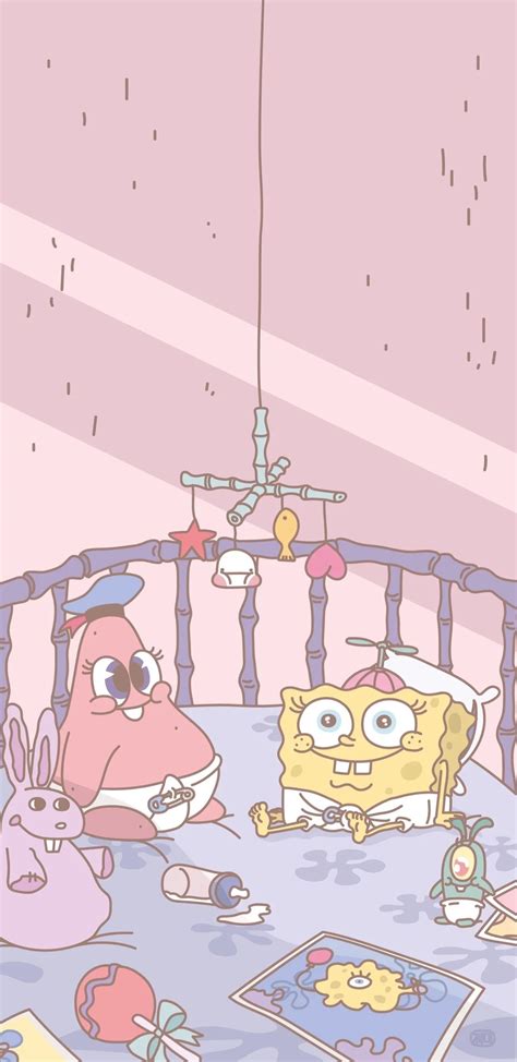 Please contact us if you want to publish an aesthetic cartoon wallpaper on our site. Patrick and Spongebob | スポンジボブ イラスト, スポンジボブ 壁紙, かわいいイラスト