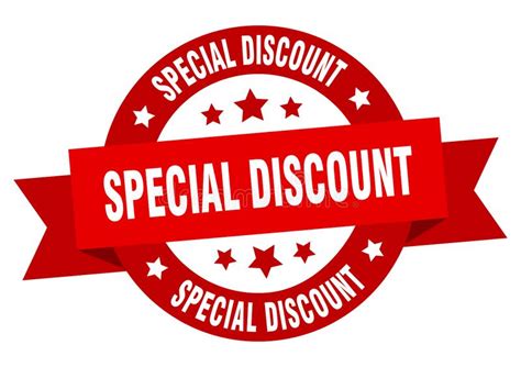 Special Discount Round Ribbon Isolated Label Special Discount Sign