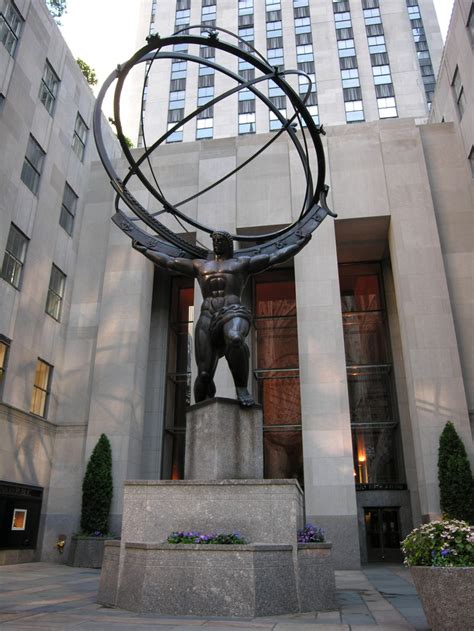 Atlas Sculpture By Lee Lawrie Rockefeller Center New York City