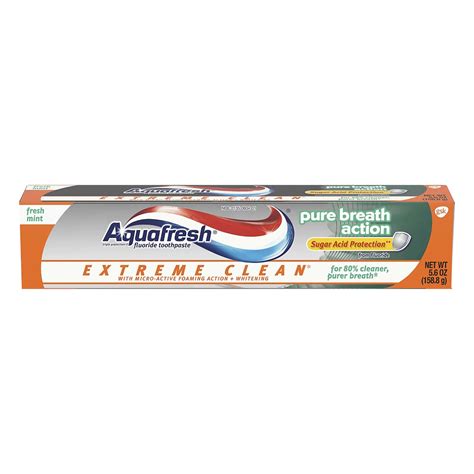 Aquafresh Extreme Clean Pure Breath Action Fresh Mint Fluoride