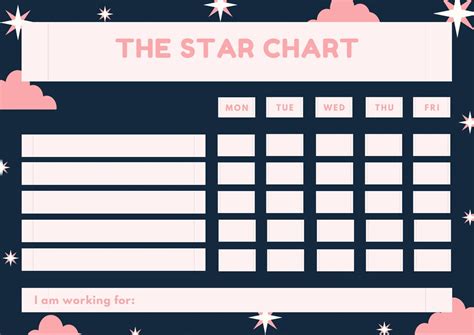 Printable Star Chart Etsy