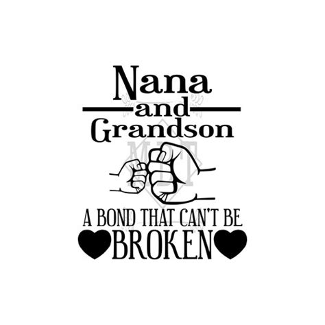 Grandma And Grandson Bond That Cant Be Broken Svg Dxf Png Etsy