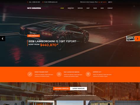 Auto Showroom Car Dealership Joomla Template By Sonny Lee For