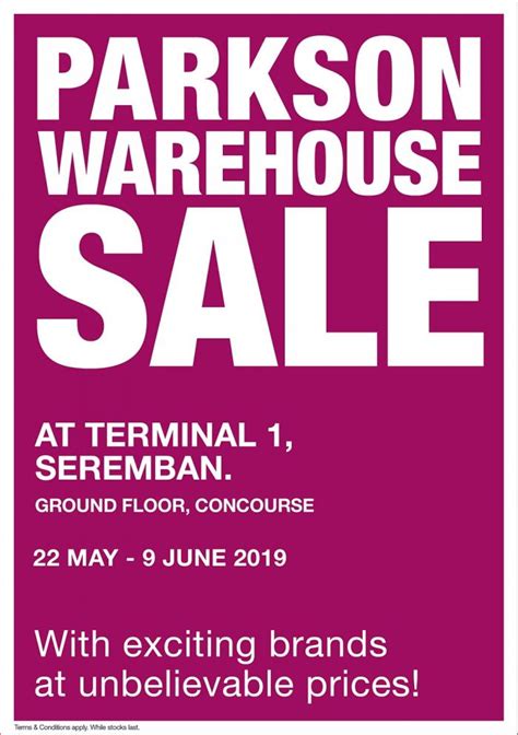 Terminal one mall vacation rentals. Parkson Warehouse Sale at Terminal 1 Seremban (22 May 2019 ...