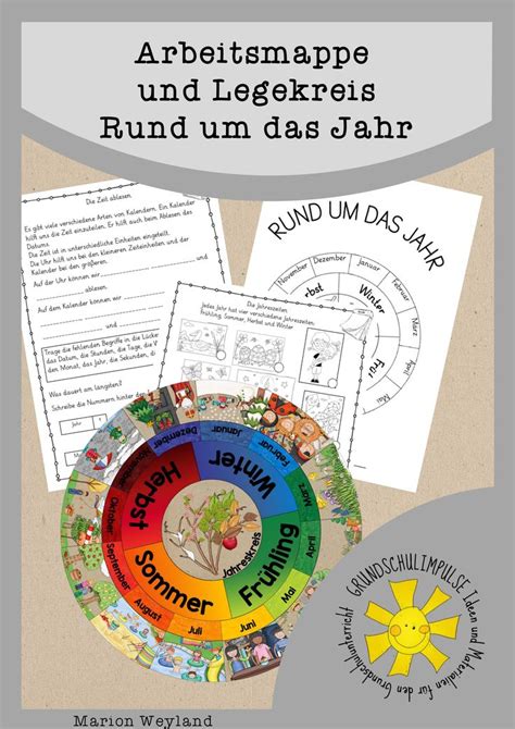 Einige von euch bekommen sie bald, meine sind schon fast vorbei. Arbeitsmappe und Jahreskreis zum Thema Zeit - Unterrichtsmaterial im Fach Sachunterricht ...