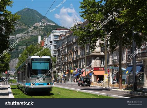 Grenoble France July 16 2014 New Tramway E Line In The Streets Of