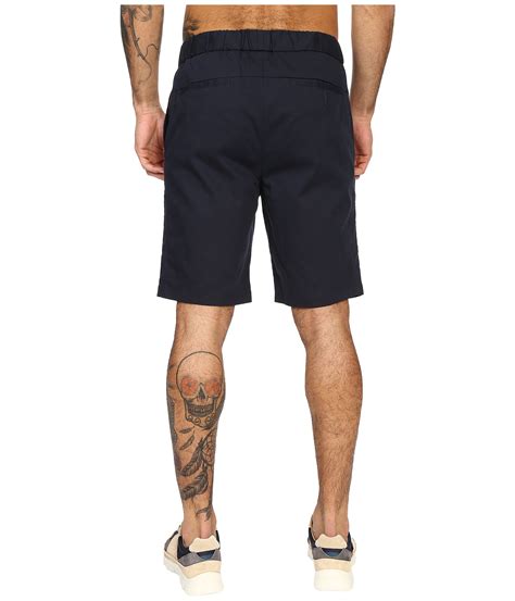 Vince Cotton Twill Pull On Shorts In Black For Men Lyst