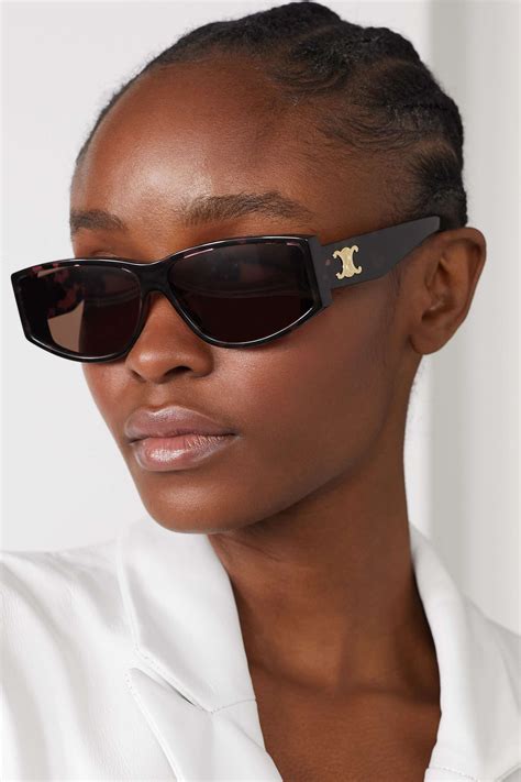 celine eyewear d frame tortoiseshell acetate sunglasses net a porter
