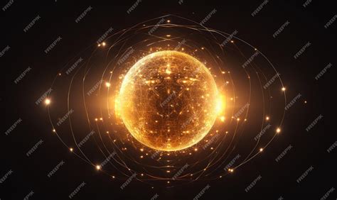 Premium AI Image | Behold the enchanting spectacle of a glowing sphere