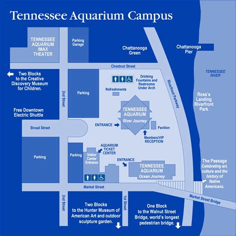 Tennessee Aquarium Campus Map Chatanooga Tennessee Usa Mappery