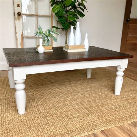 Incredible Distressed White Wood Coffee Table References Interior