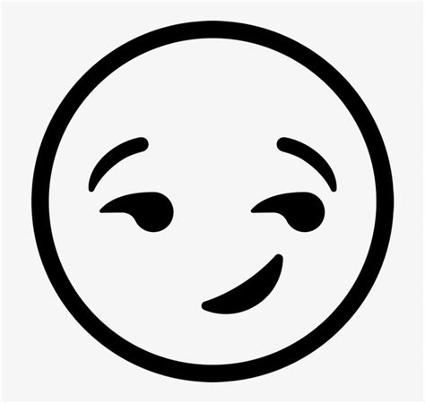 A Black And White Smiley Face On A White Background