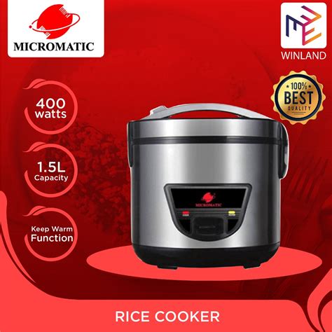 MICROMATIC By Winland Rice Cooker 1 5L Jar Type 6 To 8 Cups Of Rice