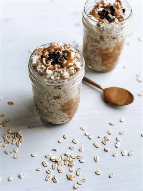 Peanut Butter Overnight Oats With Oat Milk The Healthy Toast