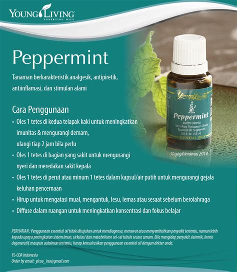 July 14, 2016 no comments. #katalogEO Everyday oils kit: PEPPERMINT Young Living Company of Angels Indonesia | Campuran ...