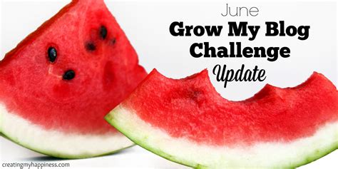 June Grow My Blog Challenge Update Creating My Happiness