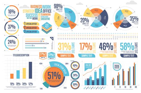 Infographic Set Graph And Charts Diagrams Vector Imag Vrogue Co