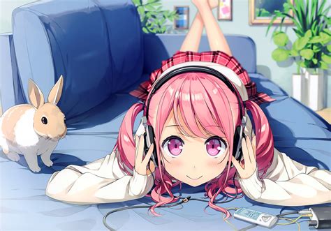 Anime Girl With Headphones Pretty Anime Style Pics Pinterest Hot Sex