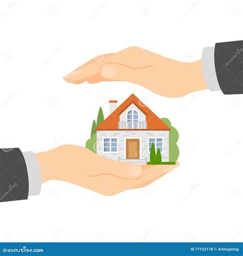 Hands Protect Home Stock Vector Illustration Of Graphic 77122178