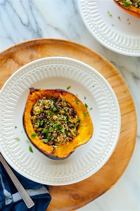 Vegetarian Stuffed Acorn Squash Recipe Cookie And Kate