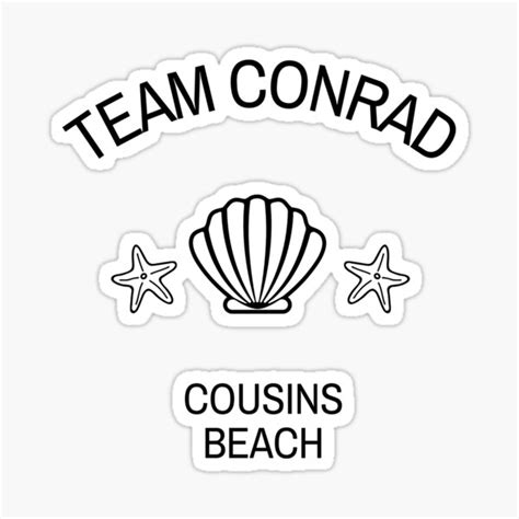 Team Conrad Cousins Beach Black The Summer I Turned Pretty Sticker