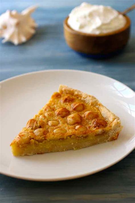 Pour filling into the pie crust. Macadamia Nut Pie - Marshall Islands Traditional Food ...