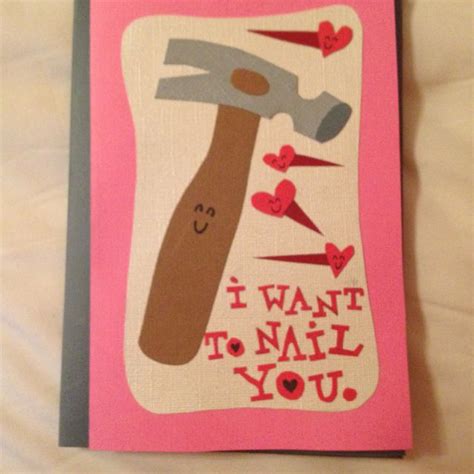 Homemade valentines card for the bf. he's a carpenter, so ...