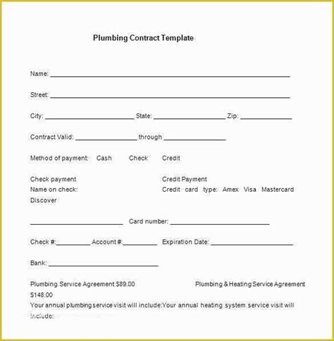 Plumbing Proposal Template