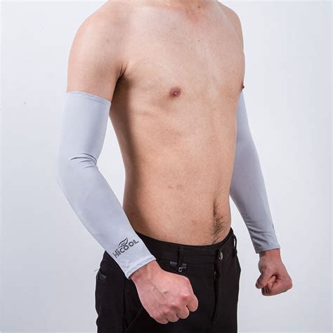 Pairs Uv Protection Cooling Arm Sleeves Anti Slip Ice Silk Arm Cover For Men Sports Fitness
