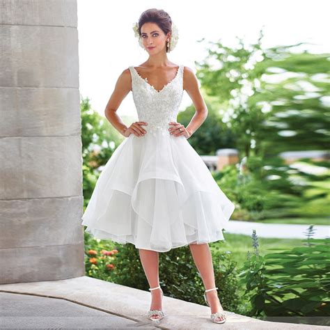 Https://tommynaija.com/wedding/white Knee Length Wedding Dress