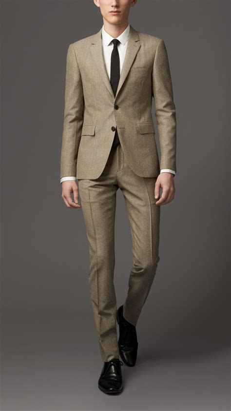 Lyst Burberry Slim Fit Wool Mohair Suit In Natural For Men