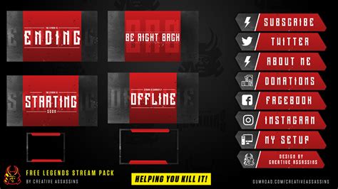 Free Apex Legends Style Stream Pack For Twitch And Mixer On Behance