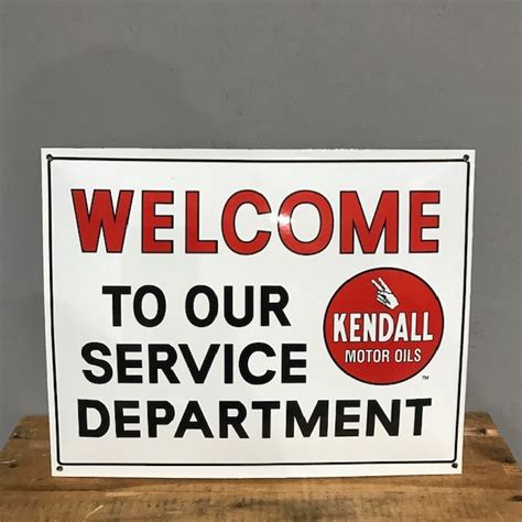 Vintage Style Kendal Oil Service Sign Tramps Uk