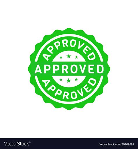 Approved Label Badge Element For Business Element Vector Image