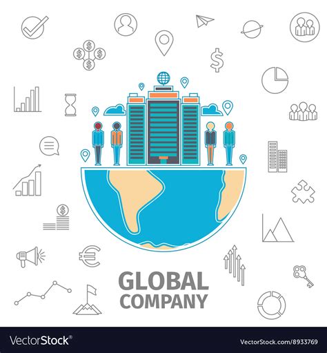 Global Company Concept Royalty Free Vector Image
