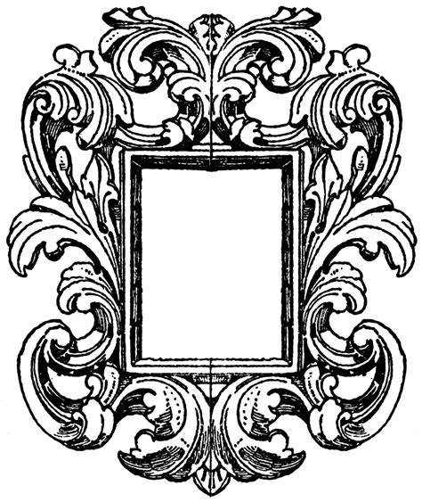 Clip art pictures cute frames album photo png photo. German Mirror-Frame | ClipArt ETC