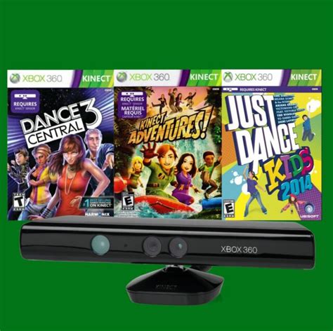 Kinect Bundle 3 Games Microsoft Xbox 360 Motion Sensor Ebay