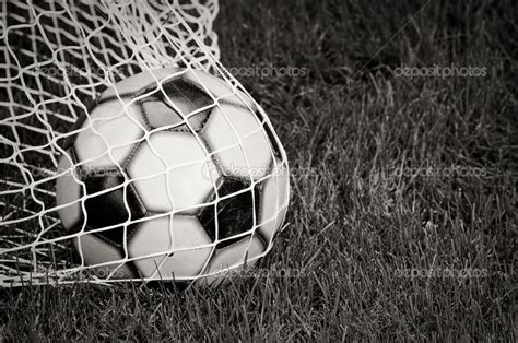 Soccer Player Black And White Photography Soccer Ball In The Net B