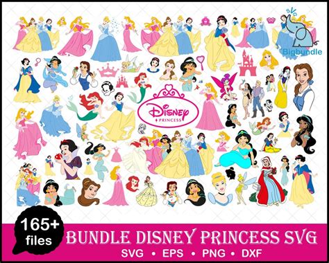 165 Disney Princess Svg Bundle Cricut Disney Princess Silhouette Di