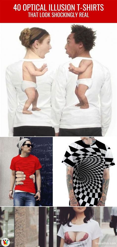Optical Illusion T Shirts That Look Unbelievably Real Opticalillusions Teeshirtdesigns