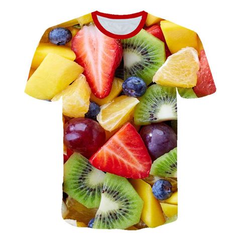Novelty Fruits Food 3d T Shirt Men Cans Of Beer Printed Hip Hop Crewneck Short Sleeve Men Women