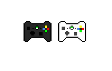 Xbox 360 2 Controllers Pixel Art