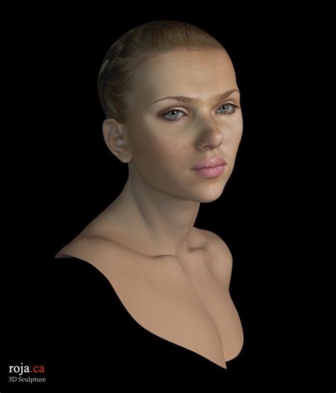 Scarlett Johansson Zbrush Stupenda Riproduzione 3d Dellomonima E Bellissima Attrice Kunst