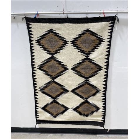 Navajo Indian Double Saddle Blanket Rug