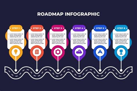 Premium Vector Business Infographic Roadmap Timeline Style