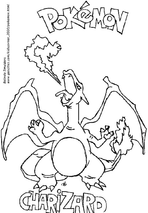 The skin becomes black with the bottom of the blue sky extending from the lower jaw to the tip of the tail. Pokemon Coloring Page Charizard - Coloring Home